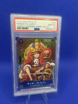 One Piece Japanese Monkey D. Luffy P-043 Weekly Shonen Jump #36-37 PSA 10 - Image 1