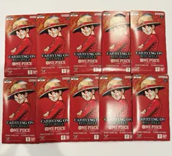 One Piece TCG OP-13 Carrying On His Will Sleeved Booster Pack Lot of 10 English - Image 1