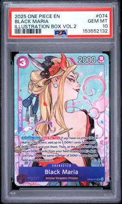 2025 One Piece Promos Illustration Box Vol.2 - Black Maria #074 - PSA 10 - Image 1