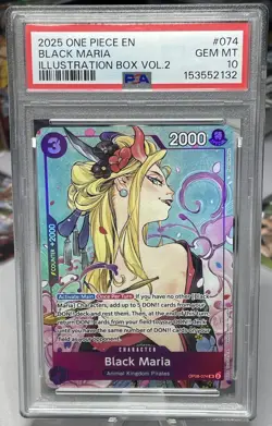 2025 One Piece Promos Illustration Box Vol.2 - Black Maria #074 - PSA 10 - Image 3