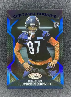 Luther Burden III 46/50 - 2025 Panini Certified Rookies Mirror Blue Bears - Image 1
