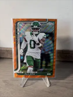 2025 Topps Chrome - Braelon Allen #240 Orange Wave Refractor /25 - Image 3