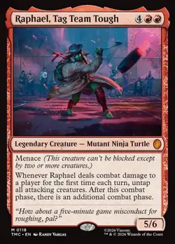 Magic The Gathering MTG RAPHAEL, TAG TEAM TOUGH TMNT NM Near Mint - Image 1