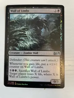 Wall of Limbs - #121 Foil Light Play MTG Magic 2015 Core Set - Image 1