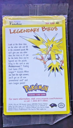 SEALED ZAPDOS Pokemon Movie 2000 Promo Legendary Birds Card #23 WotC - Image 1