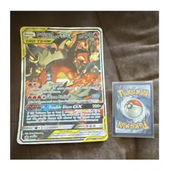 Pokemon Reshiram & Charizard GX Jumbo Oversized Holo Promo Card SM201 2019 - Image 1
