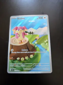 Pokemon Audino Sv Black Bolt Holo Rare 151/086 100 HP ENG 2025 - Image 2