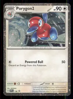 Porygon2 (Cosmos Holo) 138 Promo Scarlet & Violet Promo Pokemon Lightly Played - Image 1