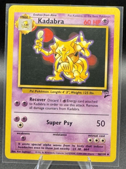 Kadabra 046/130 Base Set 2 Regular Vintage WOTC Pokemon TCG - Image 1