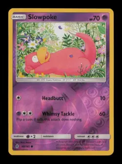 REVERSE HOLO SLOWPOKE COMMON 48/145 HP POKEMON - Image 1