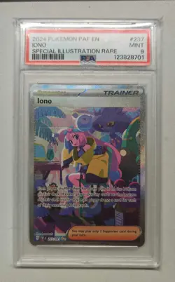 2024 Pokemon Paf En-Paldean Fates Special Illustration Rare Iono #237 PSA 9 - Image 1