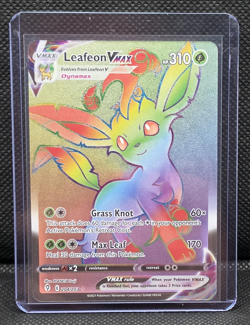 Pokemon TCG Leafeon VMAX (Secret) 204/203 Evolving Skies Secret Rare Holo ENG - Image 1