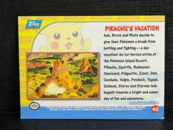 1999 Topps Pokemon Movie Animation #42 Pikachu’s Vacation Blue Label MP - Image 2