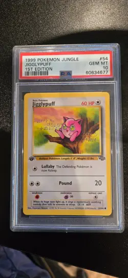Vintage Psa 10 First Edition Jungle Jigglypuff - Image 1