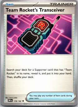 Team Rocket's Transceiver 178/182 Uncommon Destined Rivals Pokemon Near Mint - Image 1