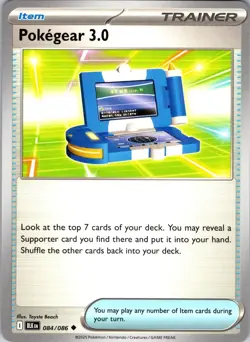 Pokegear 3.0 084/086 Uncommon Black Bolt Pokemon Near Mint - Image 1