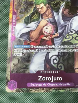 One Piece Zoro-Juurou OP05-067 rare French Promo 1st Anniversary NM - Image 3