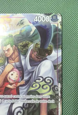 One Piece Zoro-Juurou OP05-067 rare French Promo 1st Anniversary NM - Image 4