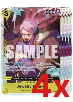 4x Jewelry Bonney SR OP08-105 NM - One Piece TCG - Image 1