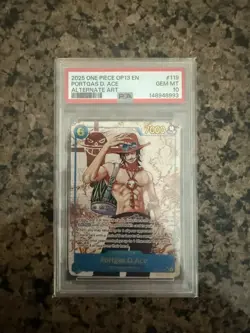 2025 ONE PIECE OP13 119 CARRYING ON HIS WILL PORTGAS D ACE SEC ALT ART PSA 10 - Image 1
