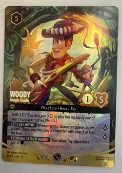 Woody- Jungle Guide 54/P3 Set Champ Promo Enchanted Foil Wilds Unknown Lorcana - Image 1