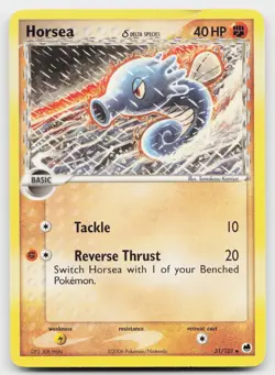 Horsea 31/101 Uncommon Dragon Frontiers Pokemon Lightly Played - Image 1