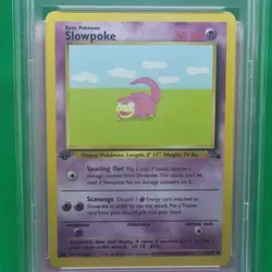 PSA 8 SLOWPOKE 55/62 1ST EDITION FOSSIL POKEMON TCG Wizards Of The Coast Graded - Image 2