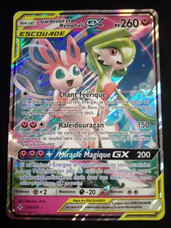 Carte Pokemon Gardevoir Et Nymphali GX Escouade 130/214 Promo Soleil Et Lune... - Image 1