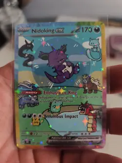 Pokemon CCG Bubble Nidoking Ex Custom CCG Karte In Top Zustand Pokemon CCG Card - Image 1