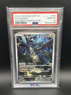 2026 Pokemon Ascended Heroes N’s Zekrom PSA 10 ETB Promo #031 - Image 1