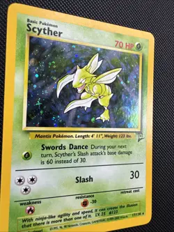 💎🌴| Scyther - Base Set 2 17/130 Rare Holo Pokemon TCG - NM/LP #37 - Image 3