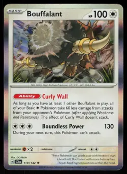 Bouffalant 119/142 Rare Stellar Crown Pokemon Holo Near Mint - Image 1