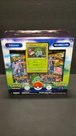 POKEMON TCG BULBASAUR PIN COLLECTION POKEMON GO BOX SEALED 2022 - Image 1