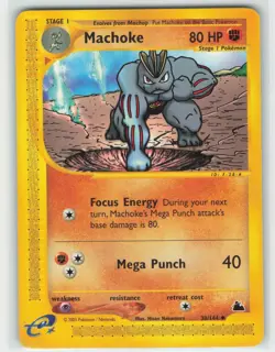 2003 Pokemon, Skyridge, #38/144 Machoke, Uncommon LP - Image 1