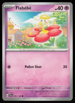 Flabebe 091/198 Common Scarlet & Violet Pokemon Near Mint - Image 1