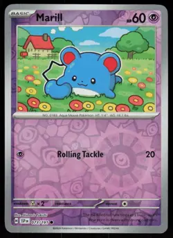 Marill 073/191 Common Surging Sparks Pokemon Reverse Holo Near Mint - Image 1