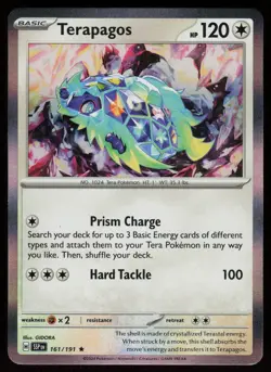 Terapagos 161/191 Rare Surging Sparks Pokemon Holo Near Mint - Image 1