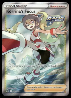 Pokemon Cards Korrina's Focus 160/163 Battle Styles Ultra Rare NM - Image 1