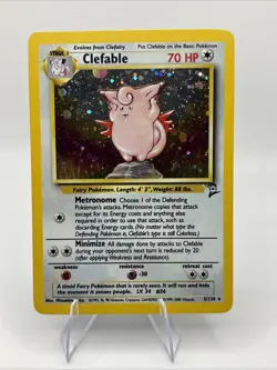Pokemon Base Set 2 - Clefable 5/130 Holo Rare LP - Image 1