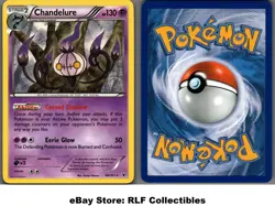 2011 Pokemon, B&W Noble Victories, #60/101 Chandelure, Rare - Image 1