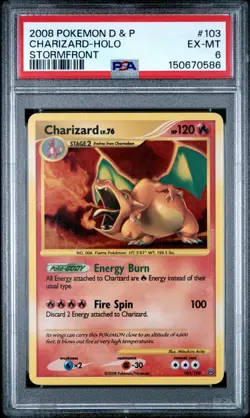 Nintendo Charizard 103/100 Stormfront Secret Rare Holo PSA 6 Pokemon (EN) 2008 - Image 1