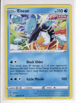 EISCUE RARE BRILLIANT STARS SET POKEMON CARD 044/172 LP - Image 1