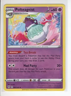 POLTEAGEIST DARKNESS ABLAZE SET POKEMON CARD 083/189 VG - Image 1