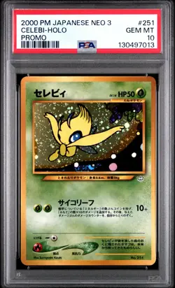 PSA 10 Celebi-Holo NEO 3 Promo 251 GEM MINT Japanese Graded Pokemon Card - Image 1