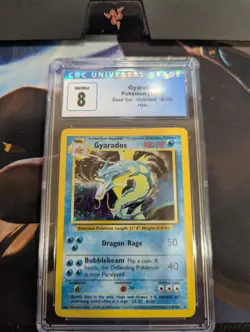 Pokemon 1999 Gyrados Base Set Unlimited #6 Holo CGC 8 NM/Mint - Image 1
