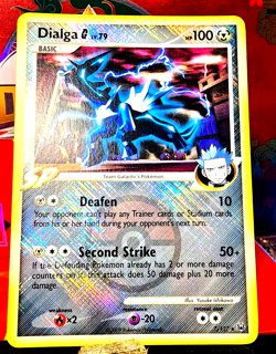 Pokemon Dialga 🔥 Platinum League Promo - G LV.79 7/127 Crosshatch rev Holo mew - Image 1