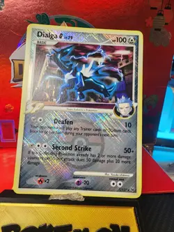 Pokemon Dialga 🔥 Platinum League Promo - G LV.79 7/127 Crosshatch rev Holo mew - Image 3