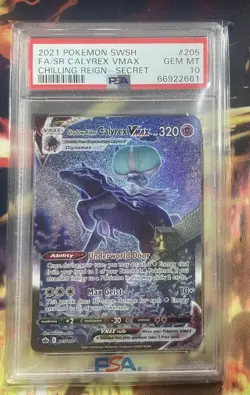 Shadow Rider Calyrex VMAX 205/198 PSA 10 Gem Mint Chilling Reign Pokemon - Image 1
