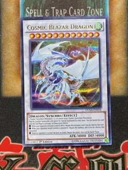 Yugioh Cosmic Blazar Dragon DUSA-EN034 Ultra Rare 1st Ed NM - Image 1