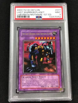 Yugioh 2003 The Last Warrior From Another Planet 1st LON-077 PSA 9 Ultra Rare - Image 1